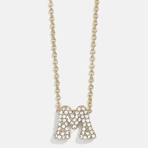 Baublebar Retro Pavé Initial Necklace